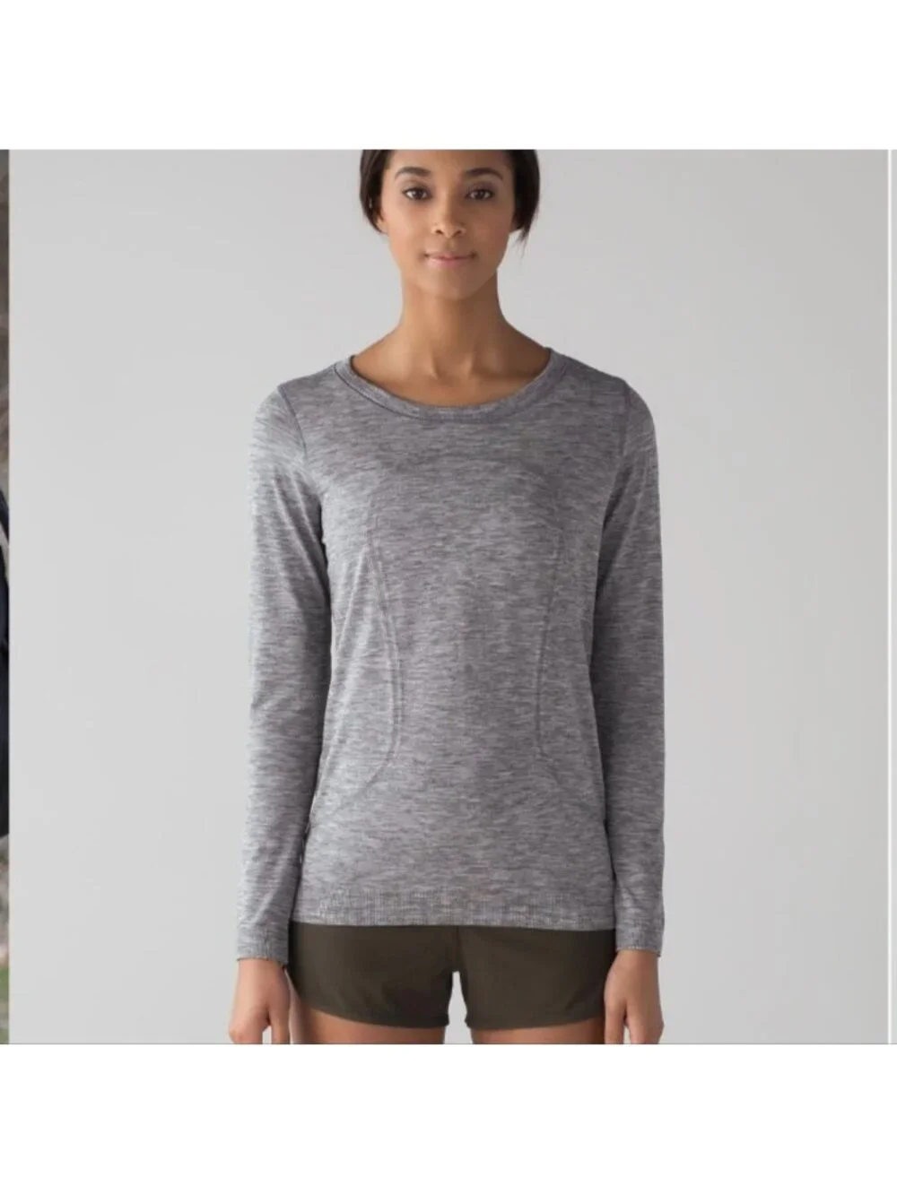 Lululemon Swiftly Tech Long Sleeve Slate / White